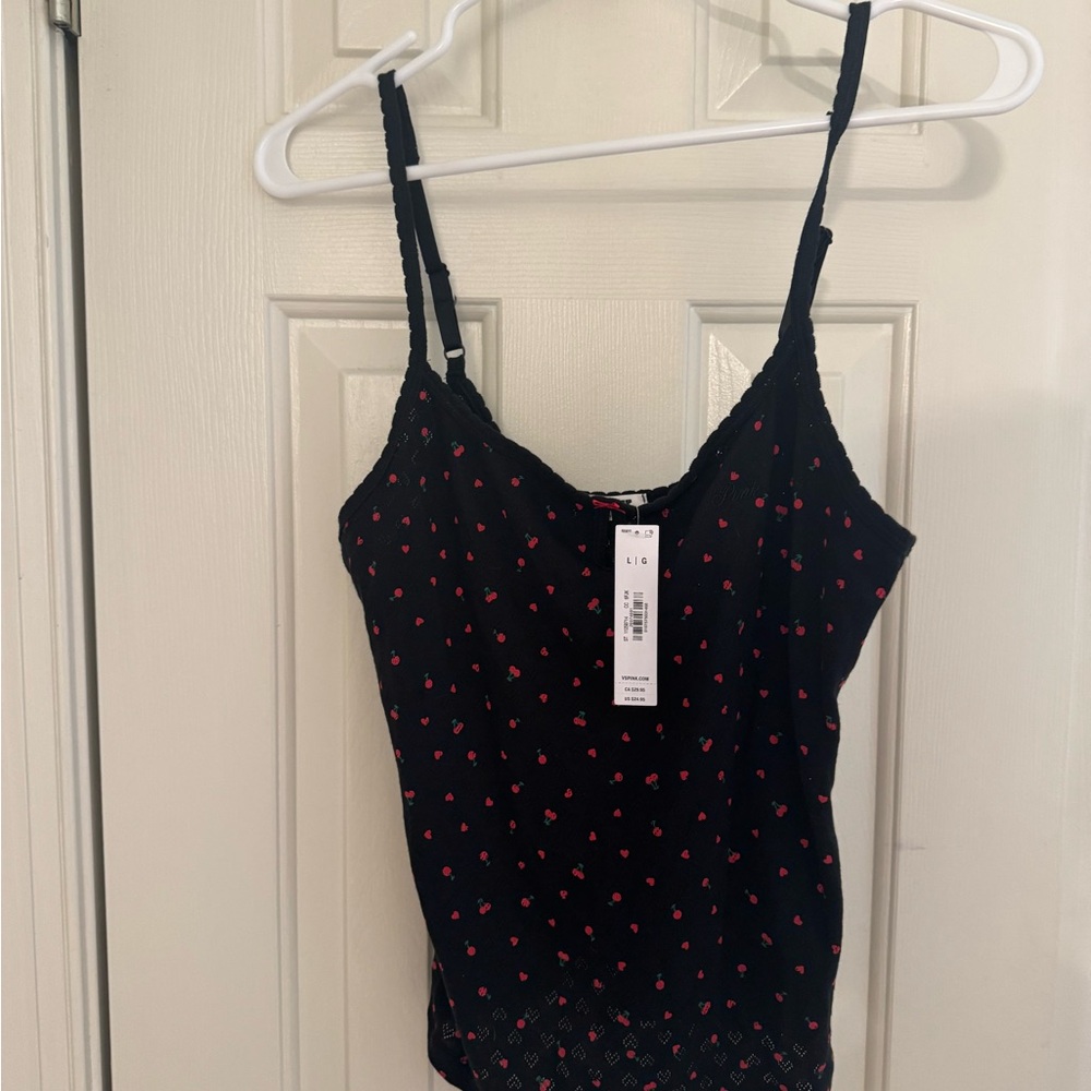 PINK Cotton Heart Pointelle Cami. NWT - Picture 2 of 3